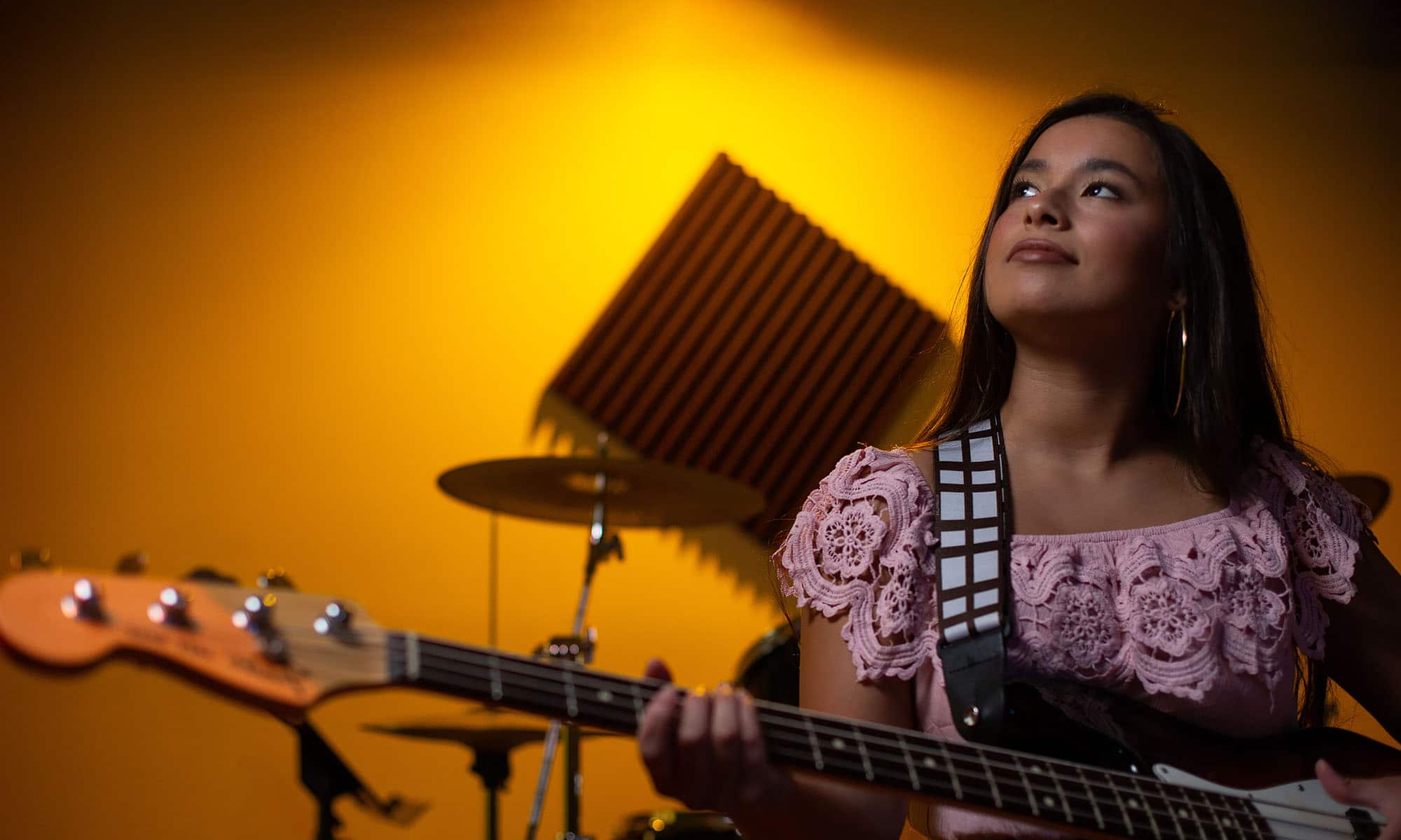 Bass lessons give students the opportunity to learn many important aspects of music such as rhythm, melody, harmony, and music theory concepts.